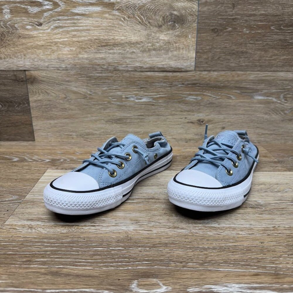 Converse Chuck Taylor Shoreline Blue Canvas Slip On Sneakers Women's Size 6